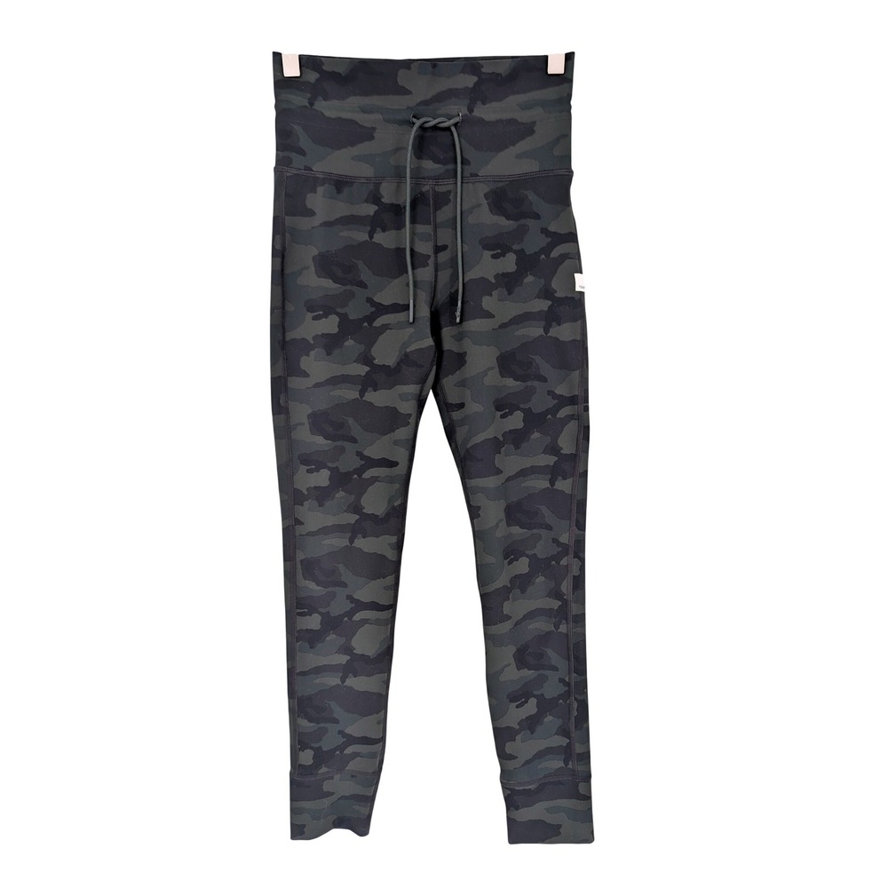 Vuori Daily Yoga Legging Women S Green Camo High Rise Drawstring VW323 Active